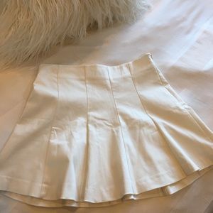 White Pleated Zara Skirt